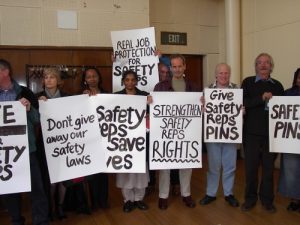 Safety Representatives protest