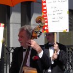 Musicians protesting